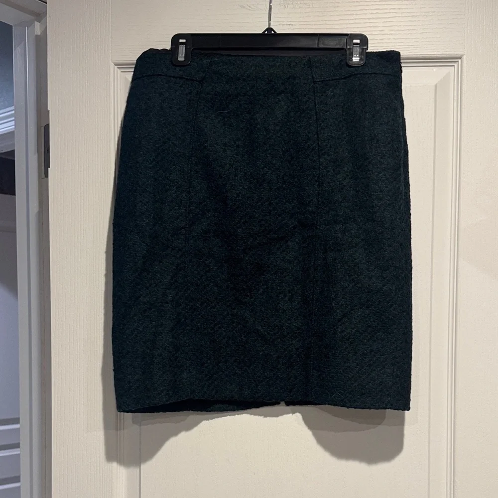 Banana Republic Green Wool Pencil Skirt